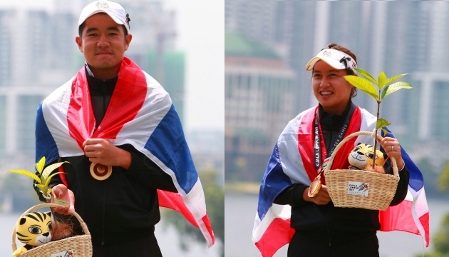 SEA Games 29: Kosuke Hamamoto, Atthaya Thitikul đem huy chương vàng golf cá nhân về cho Thái Lan