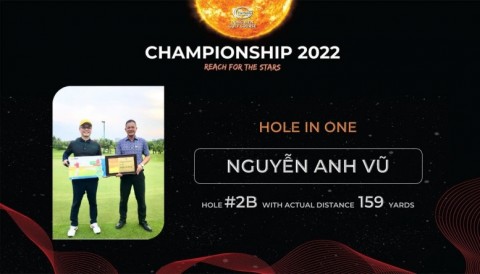'Nổ Hole in one' hố 2B tại vòng loại Long Biên Golf Course Championship
