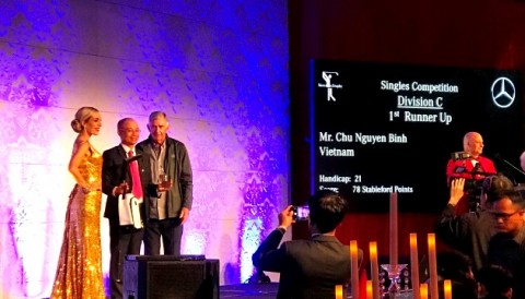 Golfer Chu Nguyên Bình đại diện châu Á tham dự Vòng chung kết thế giới Mercedes Trophy 2017