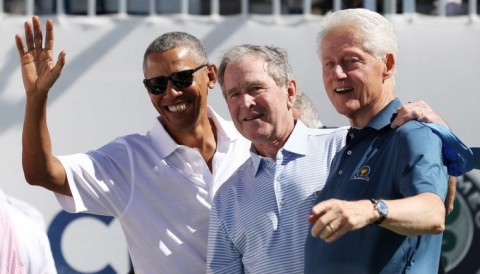 Presidents Cup 2017: Ba cựu tổng thống góp mặt tại ngày khai mạc - Tuyển Mỹ dẫn tuyển Quốc tế với tỷ số 3,5/1,5