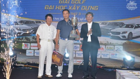 Giải golf ĐH Xây Dựng 2019: Nguyễn Minh Tuấn lần thứ 2 vô địch, giải nhận gần 1,8 tỷ đồng tiền từ thiện