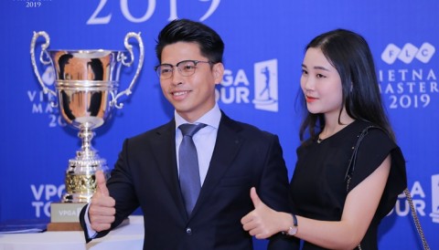 Nguyễn Thái Dương xuất hiện ''khá điển trai'' trong buổi công bố giải FLC Vietnam Masters 2019