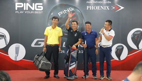 Golfer Lê Hùng Nam và Nguyễn Văn Bằng thi đấu tốt nhất tại giải đấu ra mắt dòng gậy PING G410