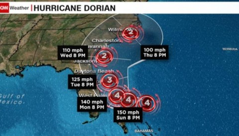 Siêu bão Dorian khiến Mỹ phải đóng cửa toàn bộ các sân golf dọc duyên hải từ Florida đến Carolina