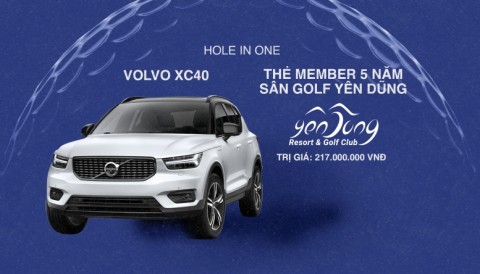 Xe Volvo XC40 là phần thưởng cho golfer ghi Hole in one tại giải Amsers Golf Invitational 2019