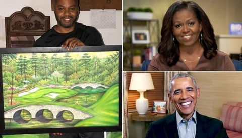 Vợ Obama tặng chồng bức tranh của cựu tự tù