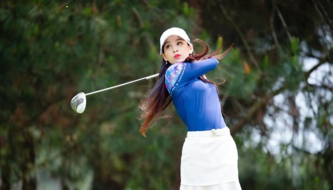 Người đẹp Lê Thanh Tú, diễn viên Lê Hồng Đăng hồi hộp trước giải ra mắt CLB Golf Họ Lê