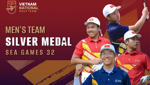 Tuyển golf Việt Nam viết tiếp lịch sử với HC Bạc đồng đội Nam SEA Games