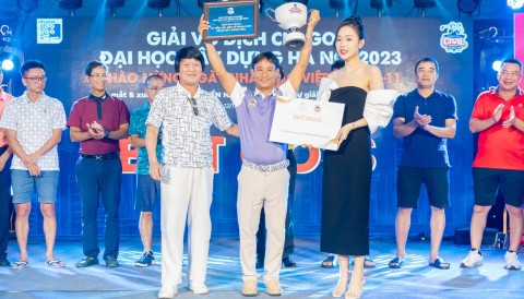 Golfer Dương Văn Vinh lên ngôi giải VĐ CLB Golf ĐH Xây Dựng Hà Nội 2023