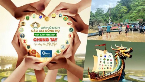 Giải VĐ Các CLB Dòng Họ 2024: 200 triệu đồng ủng hộ đồng bào miền Bắc khắc phục sau lũ lụt