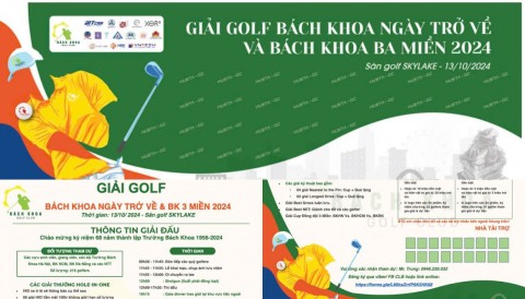 Giải Golf Bách Khoa ngày trở về và Bách Khoa 3 miền 2024: 68 năm các thế hệ cùng trở về