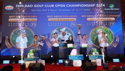 Nguyễn Vương Hùng, Lê Thị Thanh Thúy vô địch Tam Dao Golf Club Open Championship 2024