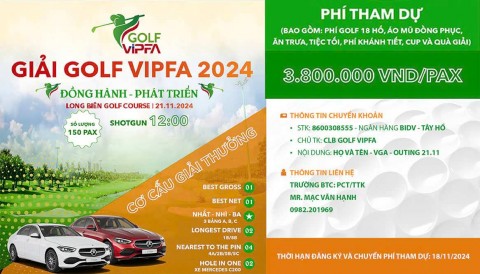 Giải Golf VIPFA 2024: Ngày hội giao lưu của các doanh nghiệp