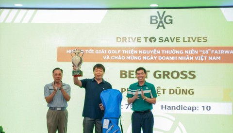 Golfer Phạm Việt Dũng vô địch giải golf BVGA Drive To Save Lives 2024