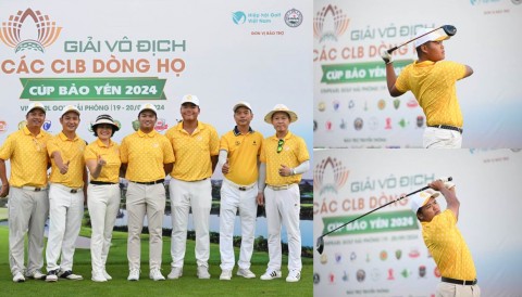 CLB Golf Họ Nguyễn phía Bắc dẫn đầu 7 điểm sau vòng 1 giải VĐ CLB Dòng Họ 