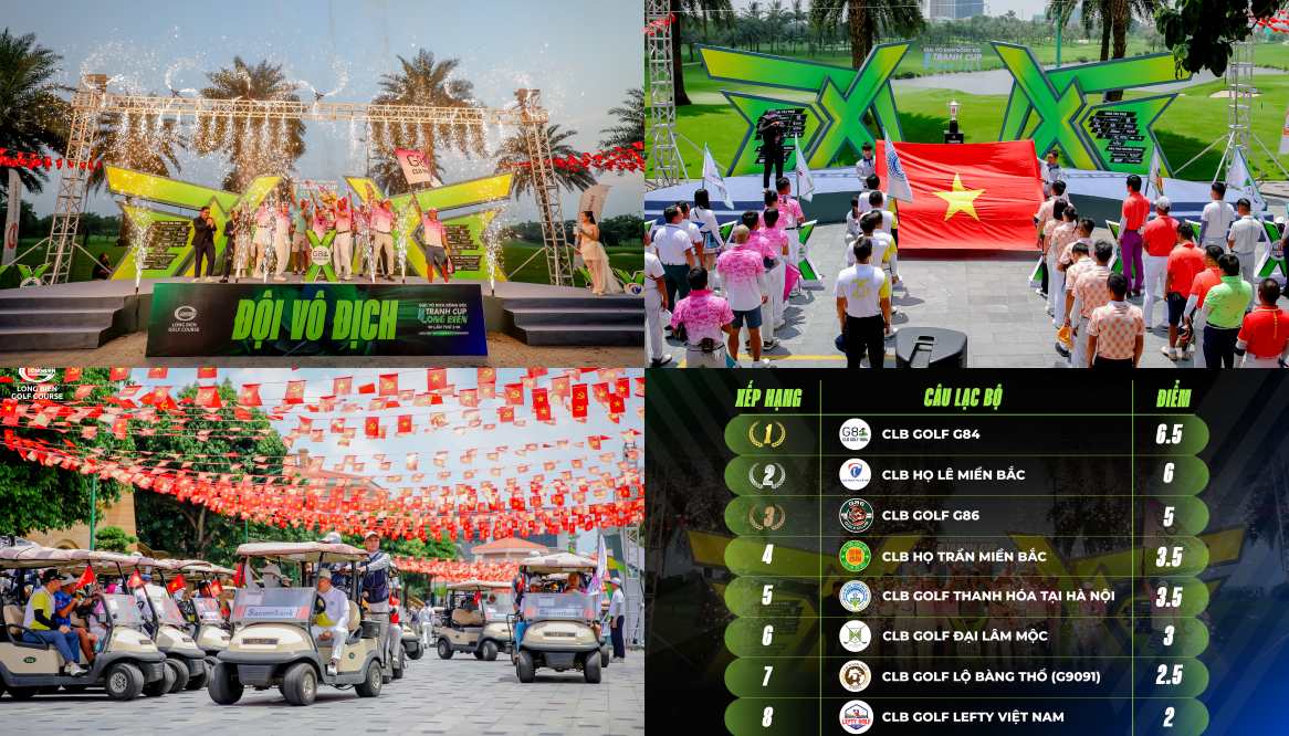 Giải VĐ Đồng đội Tranh cúp Long Biên - lần thứ 2: Vinh quang gọi tên CLB Golf G84