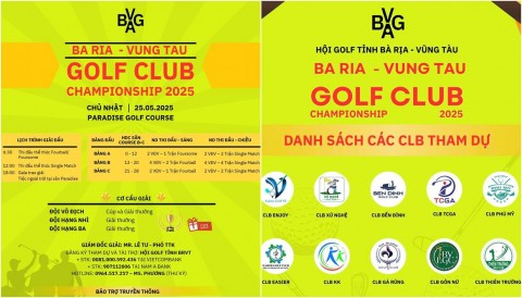 Giải Vô địch các Câu lạc bộ Golf tỉnh Bà Rịa - Vũng Tàu 2025: Chờ đợi những màn trình diễn bùng nổ