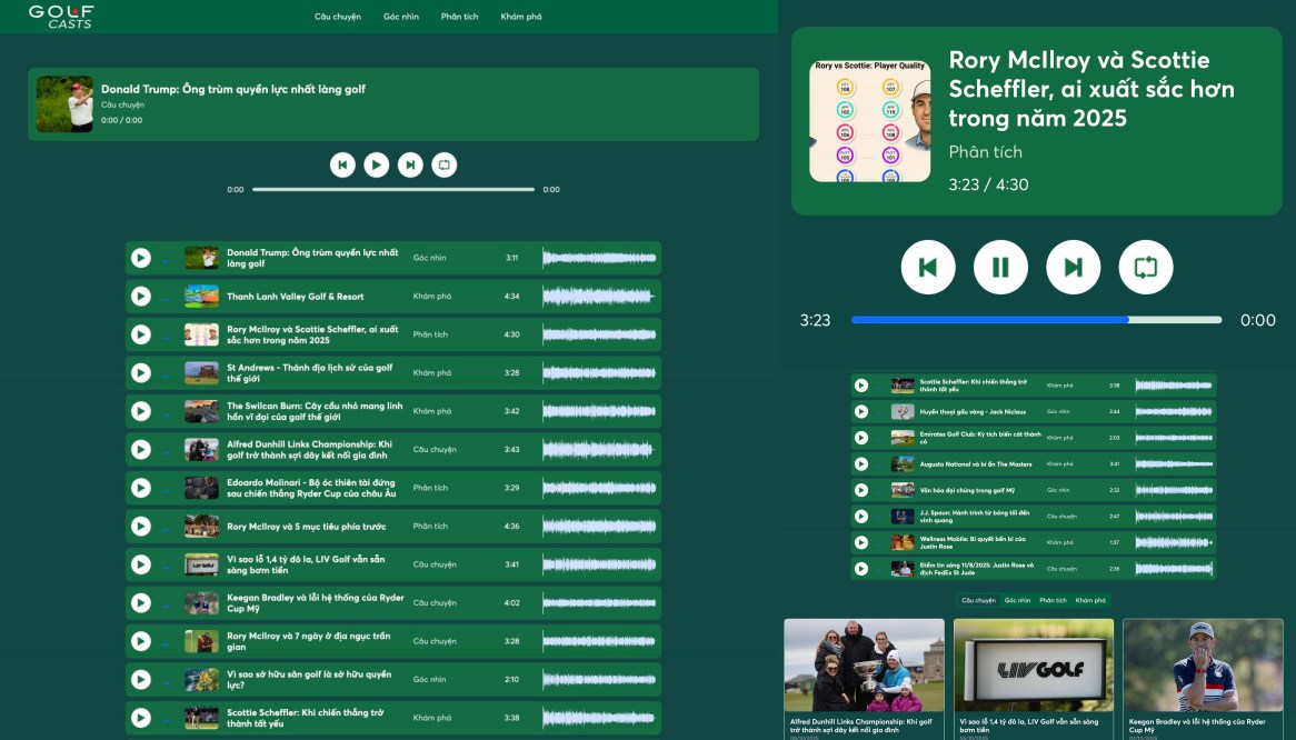 GolfEdit giới thiệu GolfCasts: Nghe golf - Cảm golf - Sống cùng golf