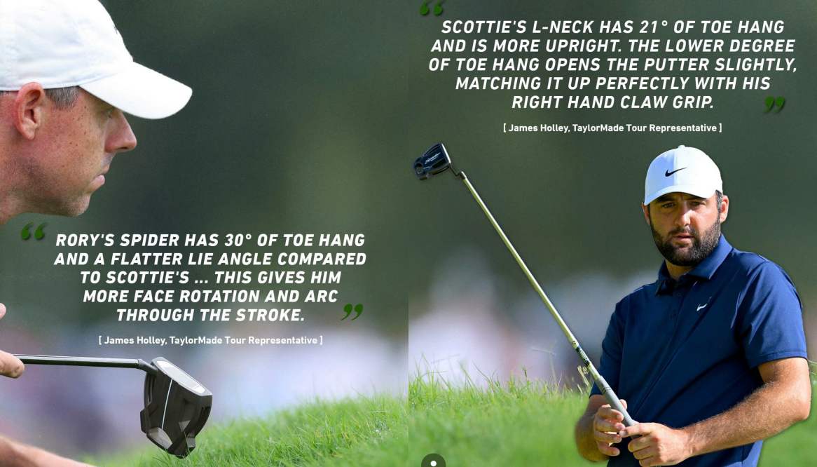 Putter của Rory McIlroy và Scottie Scheffler: 2 triết lý khác biệt