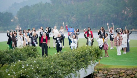 Chùm ảnh: Dàn Hoa hậu du lịch Thế giới 'phấn khích' khi trải nghiệm Thanh Lanh Valley Golf & Resort