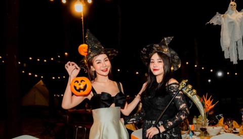 Hải Anh, Milana Thái hoá thân thành 'ma quỷ dễ thương' tại tiệc Halloween S_Golf