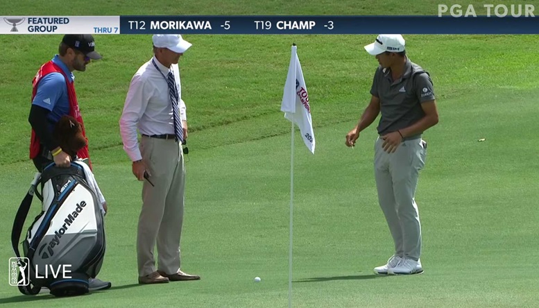 Morikawa sử dụng luật golf tạo lợi thế ở Tour Championship