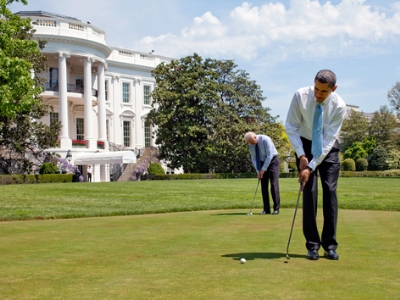 Chính phủ đóng cửa, Tổng thống Obama không chơi golf