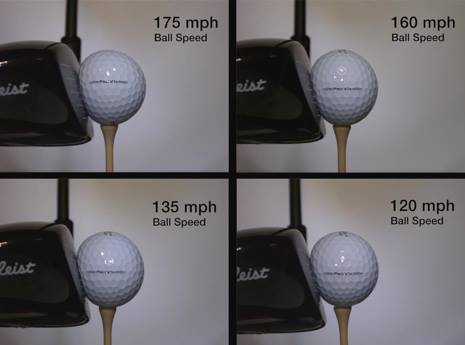 Bóng golf biến dạng như thế nào khi thực hiện Driver
