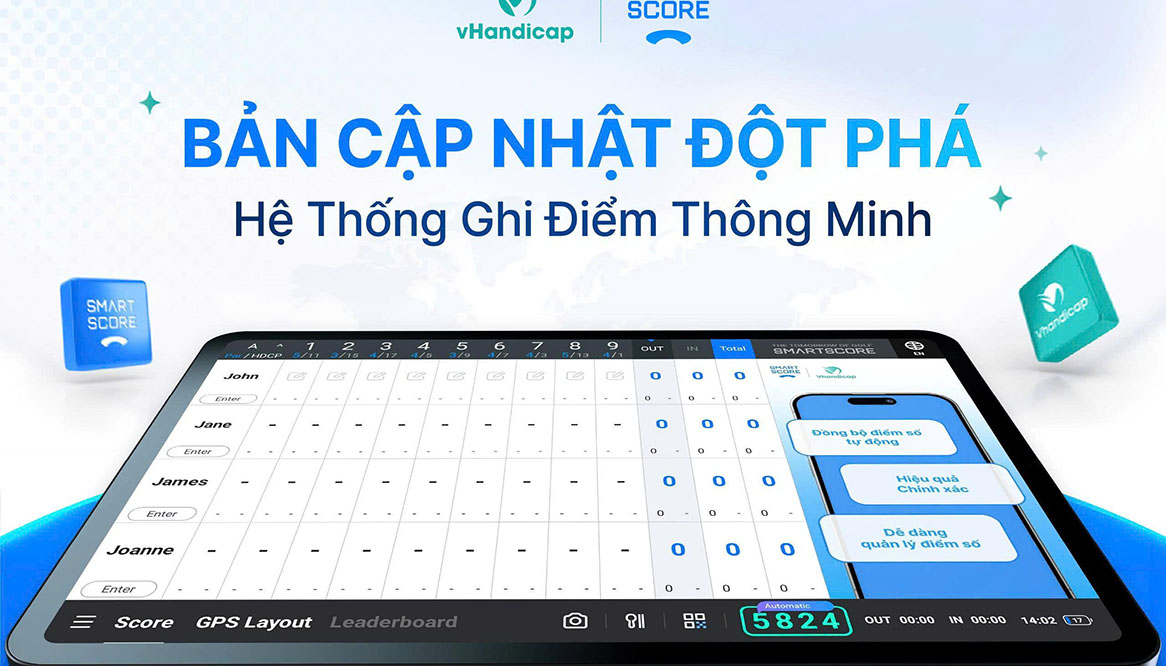 SMARTSCORE kết nối Vhandicap: Tự động hóa quy trình ghi nhận điểm số cho golfer Việt Nam